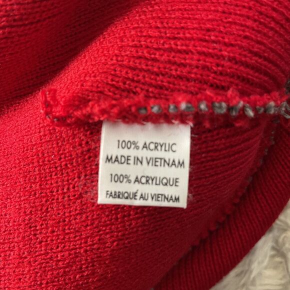 Flash Star Laboratories Beanie with Pom Stocking Cap Knit Gray Red DC Comics - Picture 7 of 10